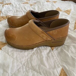 Honey Distressed Dansko Clogs